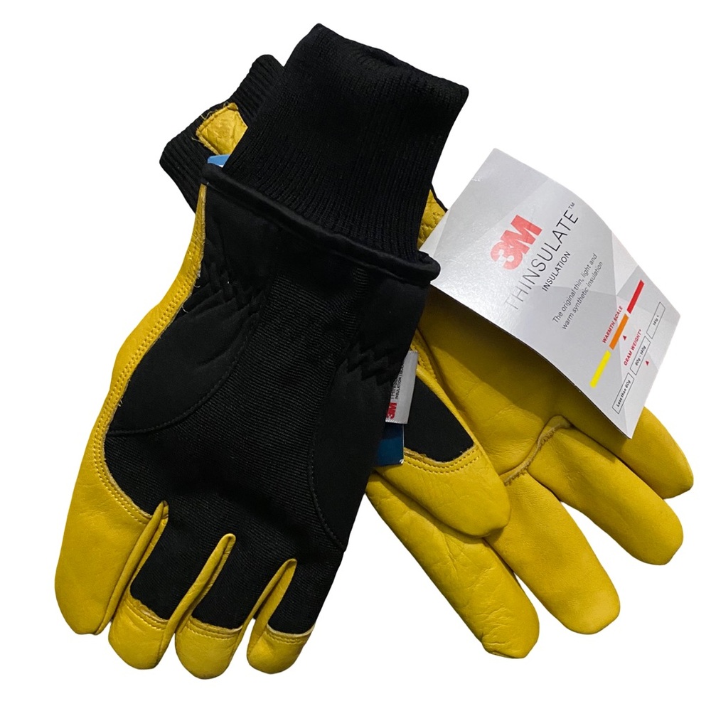 Wells Lamont Men's HydraHyde Leather‎ Work Gloves 3M Thinsulate Size Large NEW
